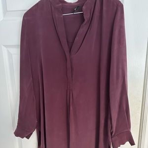 Babaton 110% silk tunic blouse